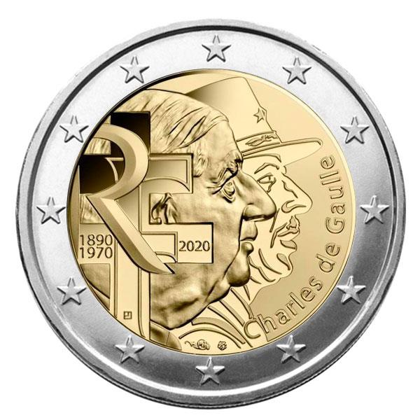 France - Anniversaire Charles de Gaulle - Monnaie de 2€ Commémorative 2020