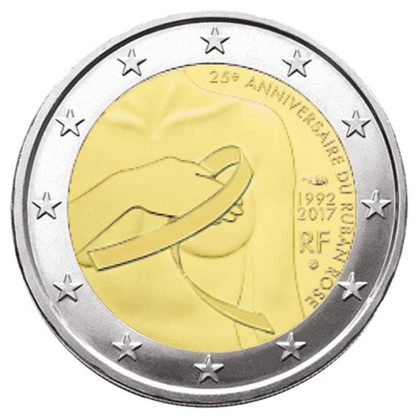 Pièce de 2€ commémorative 2017 : FRANCE (LUTTE CANCER SEIN)