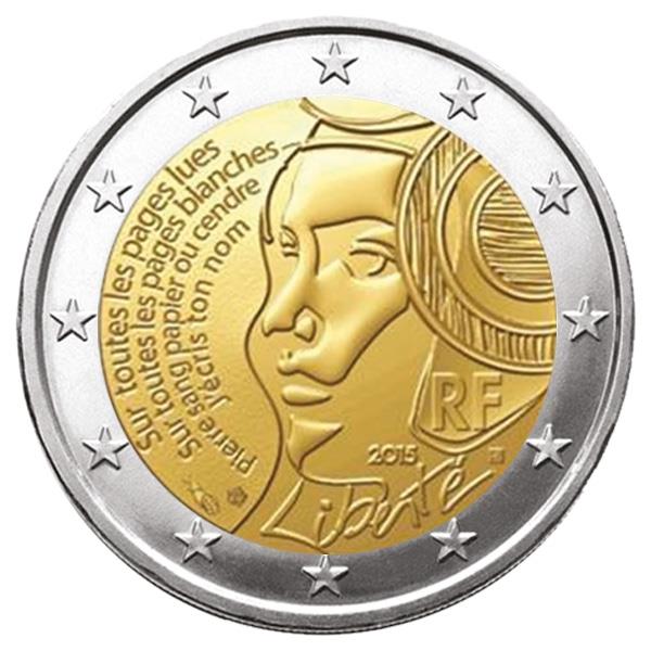 Pièce de 2€ commémorative 2015 : FRANCE (fête de la fédération)