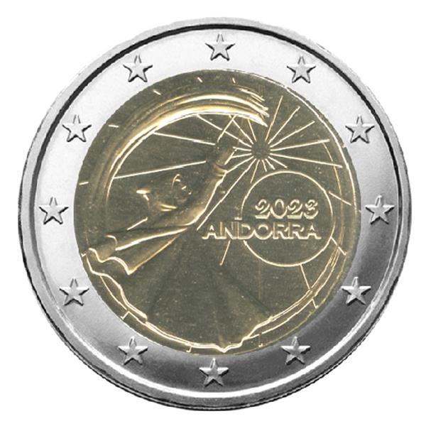 Pièce de 2€ commémorative 2023 : ANDORRE (Festival du Solstice d'été)