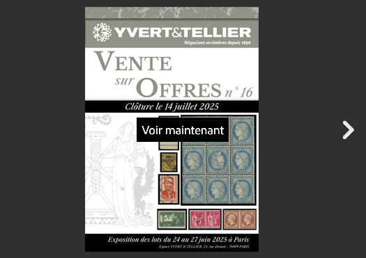 Consultation en ligne - Vente sur Offres n° 16 - YVERT ET TELLLIER -  Philatélie